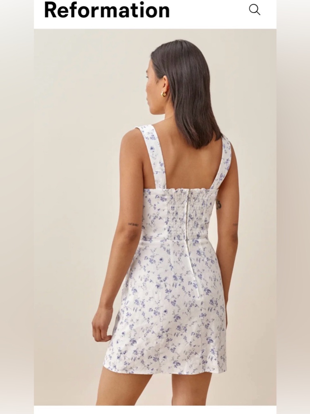 Reformation Elettra Linen Dress , size 12 - Picture 3 of 10